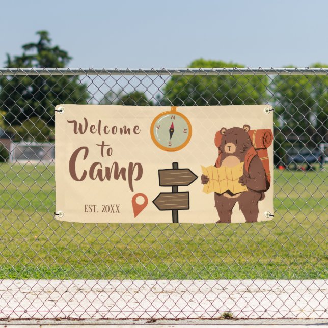 Personalized Camp Welcome  Banner (Insitu)