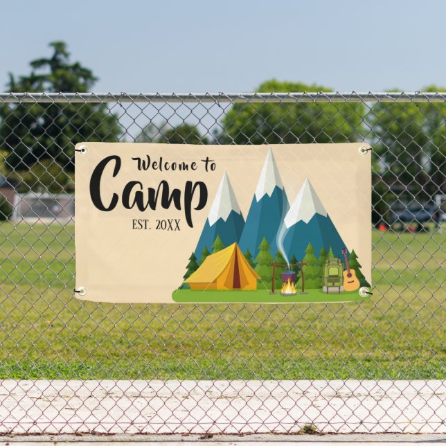 Personalized Camp Welcome  Banner (Insitu)