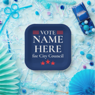 Personalized Campaign Election Paper Plate
