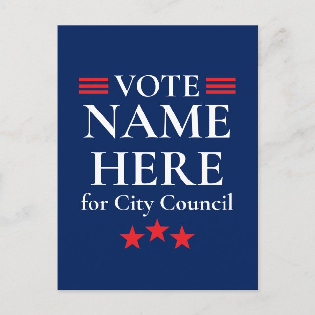 Personalized Campaign Election Postcard (Front)