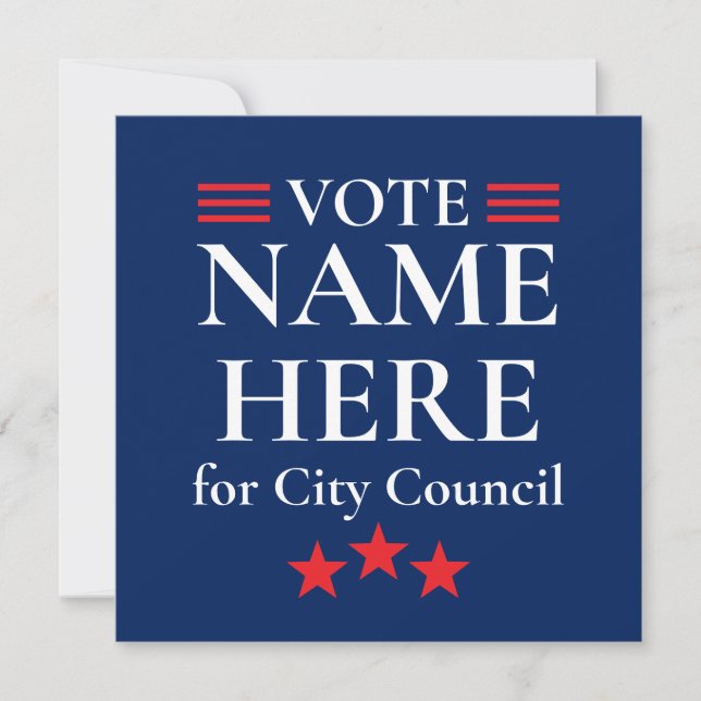 Personalized Campaign Election Thank You Card (Front)