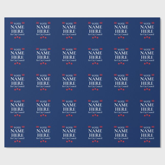 Personalized Campaign Election Wrapping Paper (Flat)