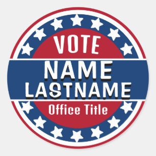 Personalized Campaign Template Classic Round Sticker