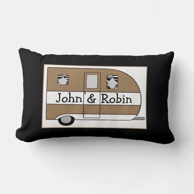 Personalized Camper Throw Pillow (Front)