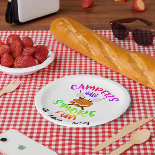 Personalized Campers Paper Plate