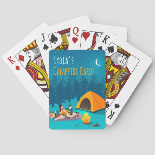 Personalized Campfire  Playing Cards