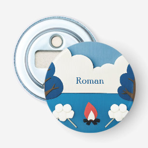 Personalized Campfire Smores Camping Outdoor Bottle Opener