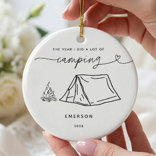 Personalized Camping Christmas Ornament