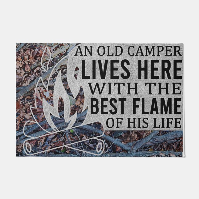 Personalized Camping doormat, Customized rug (Front)