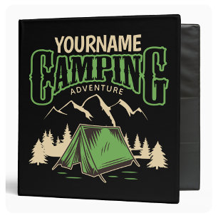 Personalized Camping Family Camp Trip Adventure Binder