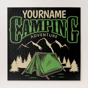 Personalized Camping Family Camp Trip Adventure   Jigsaw Puzzle