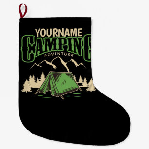 Personalized Camping Family Camp Trip Adventure  Large Christmas Stocking