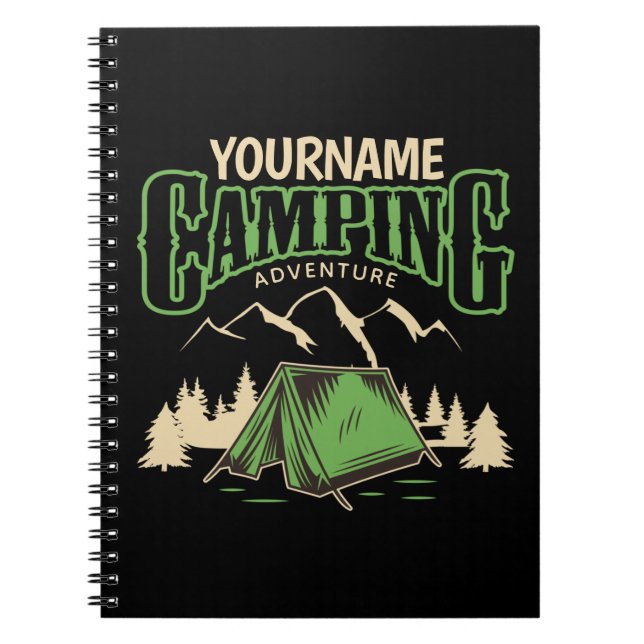 Personalized Camping Family Camp Trip Adventure  Notebook (Front)