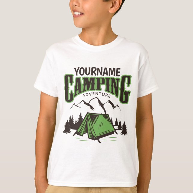 Personalized Camping Family Camp Trip Adventure  T-Shirt (Front)