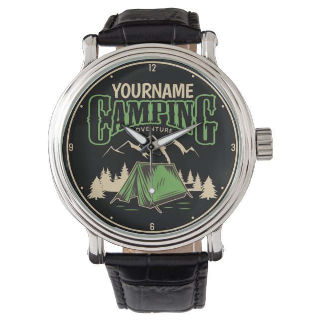 Personalized Camping Family Camp Trip Adventure  Watch (Front)