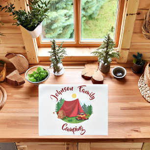 Personalized camping  kitchen towel