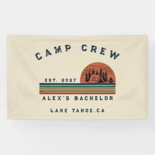 Personalized Camping Weekend Bachelor Party Banner