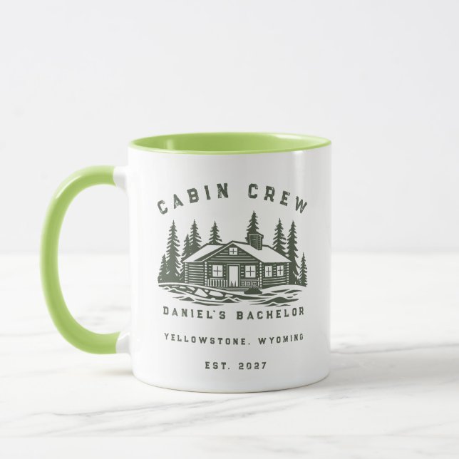 Personalized Camping Weekend Bachelor Party Mug (Left)
