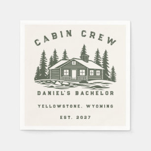 Personalized Camping Weekend Bachelor Party Napkin