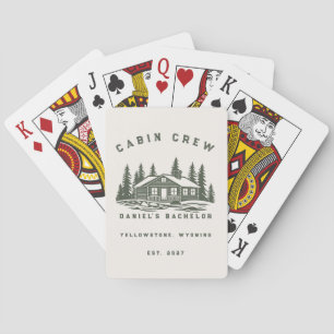 Personalized Camping Weekend Bachelor Party Playing Cards