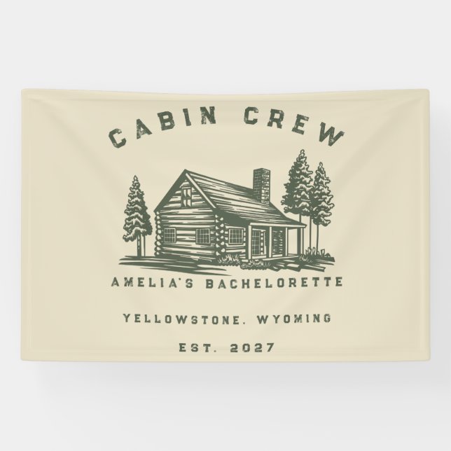 Personalized Camping Weekend Bachelorette Party Banner (Horizontal)