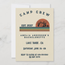 Personalized Camping Weekend Bachelorette Party