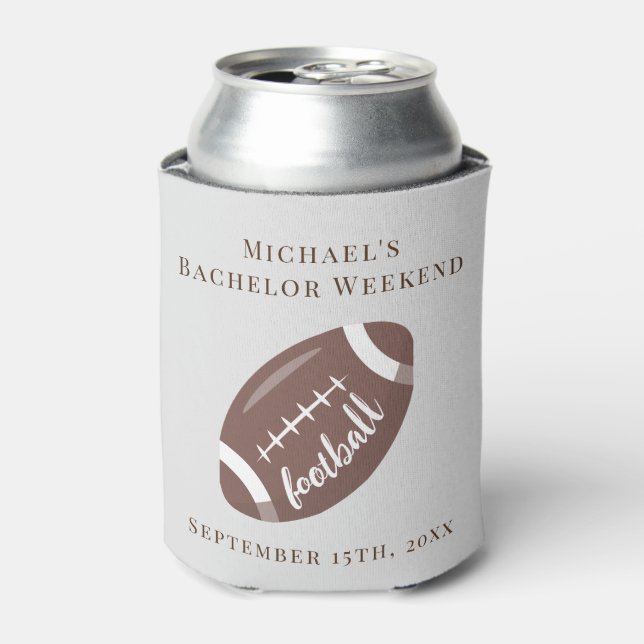 Personalized Can Cooler Bachelor Football Weekend (Can Front)
