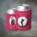 Personalized Can Cooler | Bachelor Golf Weekend<br><div class="desc">Personalized Can Cooler | Bachelor Golf Weekend Personalized Can Coolers are the perfect keepsakes for your friends to remember your special day. Cheers to a fun and memorable bachelor party! Add your custom wording to this design by using the "Edit this design template" boxes on the right hand side of...</div>
