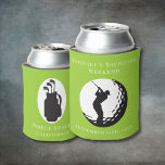 Personalized Can Cooler | Bachelor Golf Weekend<br><div class="desc">Personalized Can Cooler | Bachelor Golf Weekend Personalized Can Coolers are the perfect keepsakes for your friends to remember your special day. Cheers to a fun and memorable bachelor party! Add your custom wording to this design by using the "Edit this design template" boxes on the right hand side of...</div>