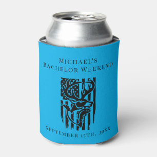 Personalized Can Cooler Bachelor Hunting Weekend