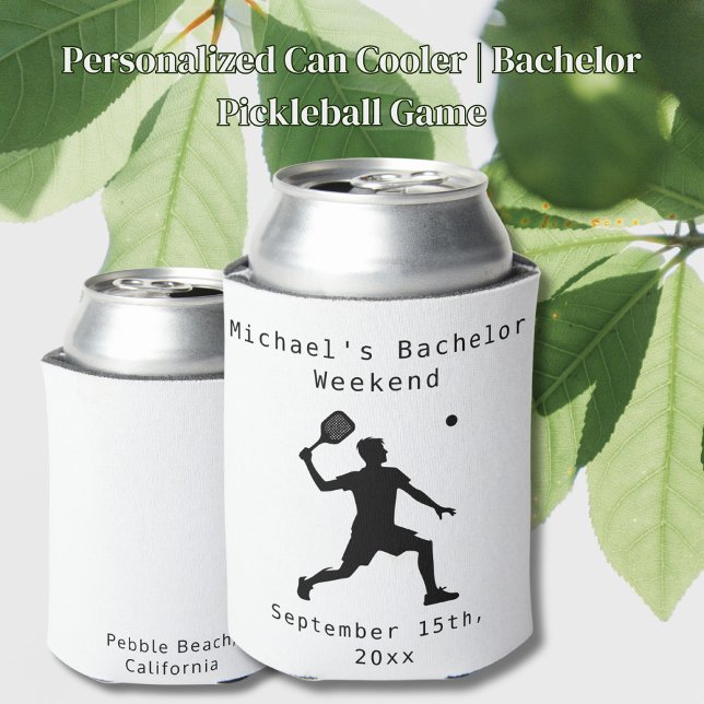 Personalized Can Cooler | Bachelor Pickleball Game (Creator Uploaded)
