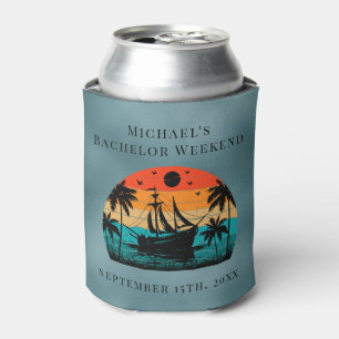 Personalized Can Cooler   Boating Bachelor Party
