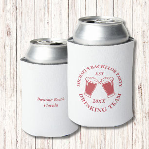 Personalized Can Cooler   Drinking Team Bachelor