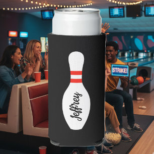 Personalized can cooler for bowling Birthday party