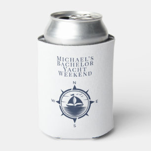 Personalized Can Cooler   Nautical Bachelor Party