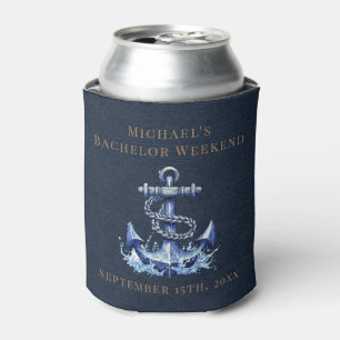 Personalized Can Cooler   Nautical Bachelor Party