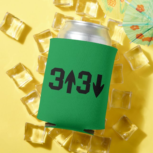 Personalized Can Coolers - 3 Up 3 Down Baseball  (In Situ Summer)