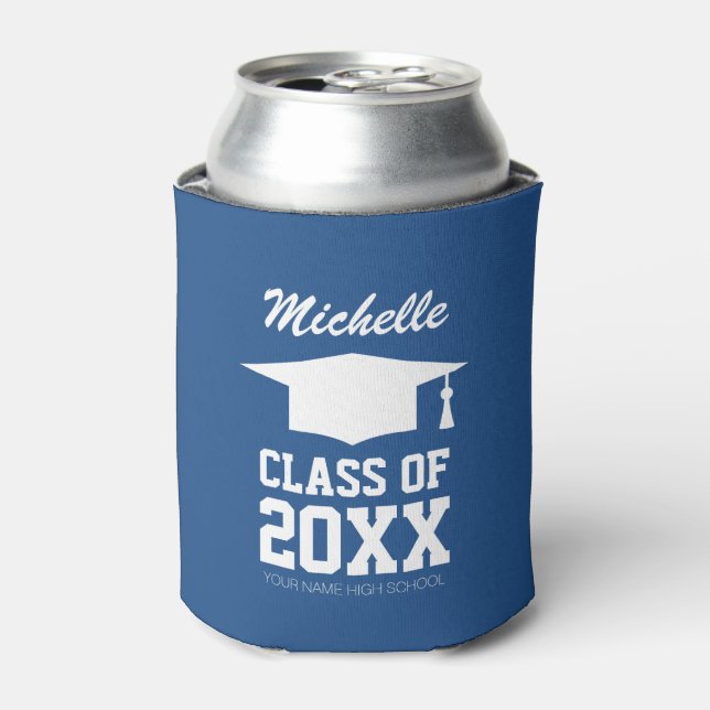 Personalized can coolers for 2024 graduation party (Can Front)