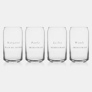 Personalized Can Glasses Wedding Party