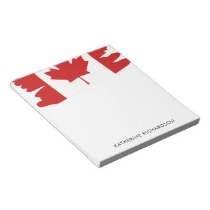 Personalized Canada Canadian Flag Notepad