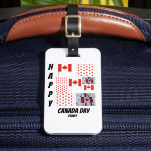Personalized Canada Day  9 Photo Collage Luggage Luggage Tag