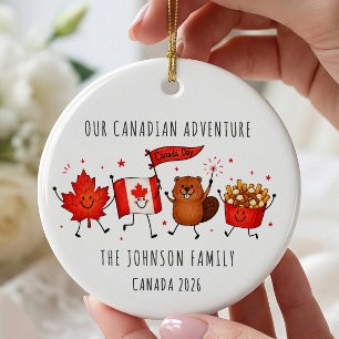 Personalized Canada Family Trip Ornament