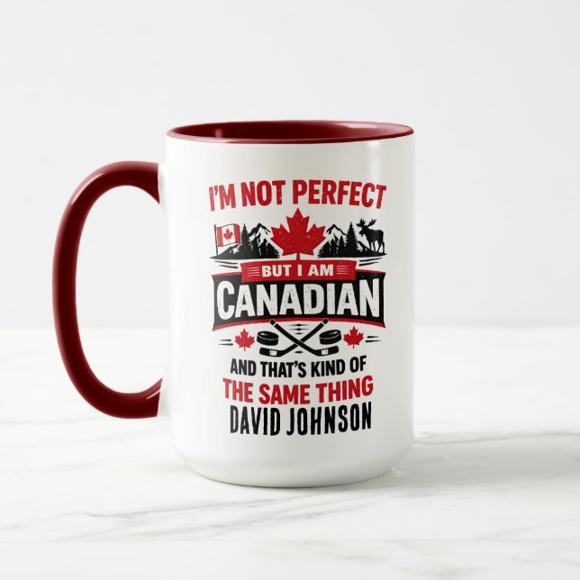Personalized Canada Flag Day | Custom Canadian Mug (Left)
