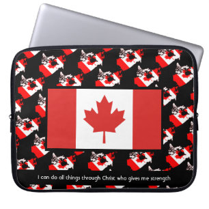 Personalized CANADA FLAG Laptop Sleeve
