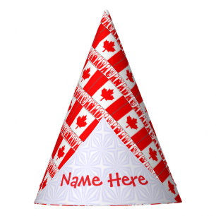 Personalized Canada Flag Paper Party Hat