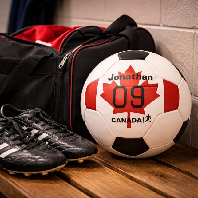 Personalized Canada Maple Leaf Soccer Gift Ball (Creator Uploaded)