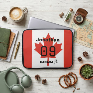 Personalized Canada Maple Leaf Tech Gift Laptop Sleeve