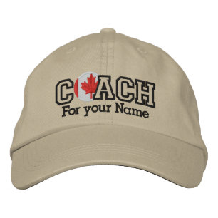 Personalized Canadian Coach with your name Embroidered Hat
