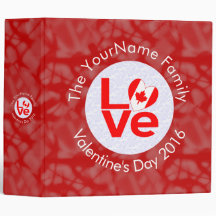 Personalized Canadian Red LOVE Flag