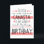Personalized Canasta Birthday Card<br><div class="desc">This funny design is fitting for everybody who loves canasta. It can also be given as a Birthday gift to your best friend or relative who also loves canasta.</div>